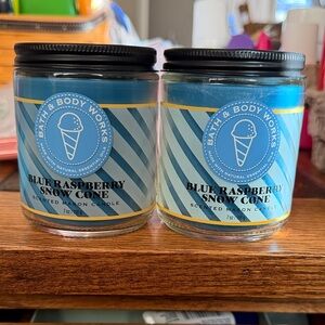 Bath & Body Works Blue Raspberry Snow Cone Candles